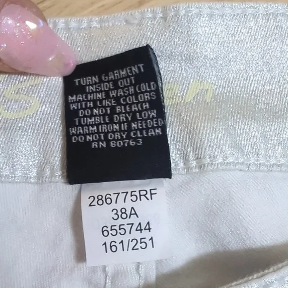 Victoria's Secret Silver Skinny Jeans Size 2 - Picture 8 of 9